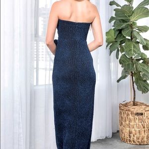 Black with royal blue dress. Very well made!!